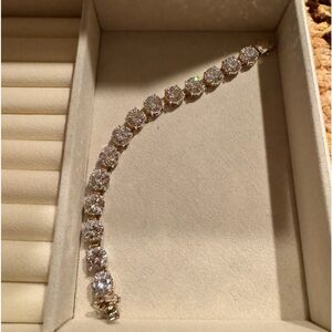 Vintage diamond tennis bracelet 925 cubic zirconia 8 inch new purchased in 1995